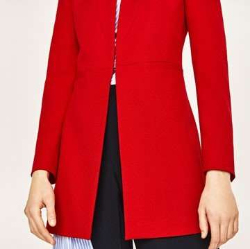 Zara Woman Basic Collection Red Coat bobshop .za